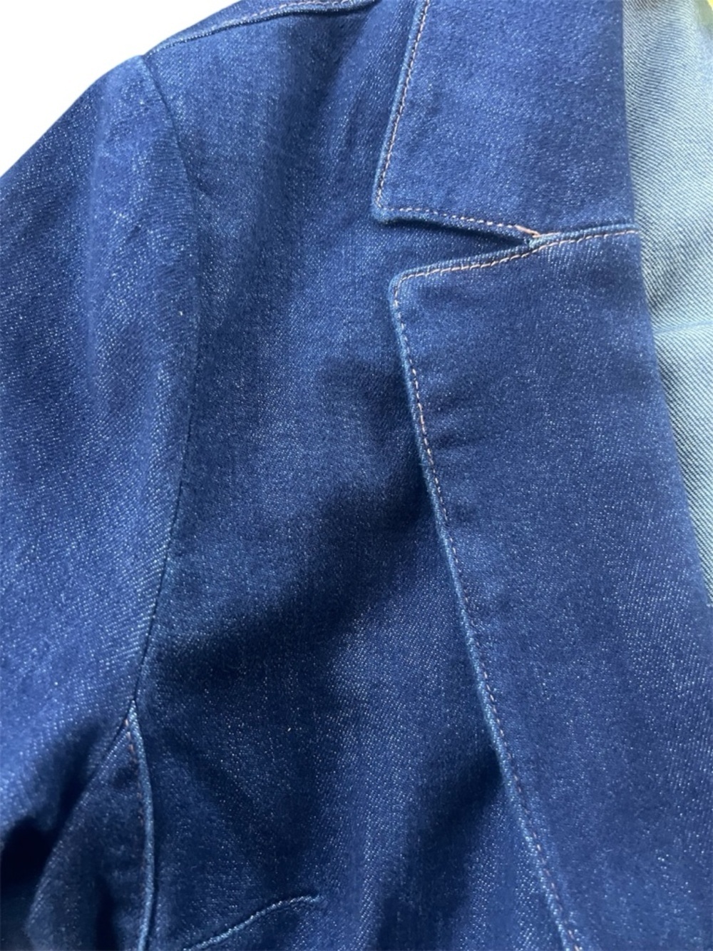 CHICO’S Dark Wash Denim Button Jacket Size 8 - Picture 6 of 10